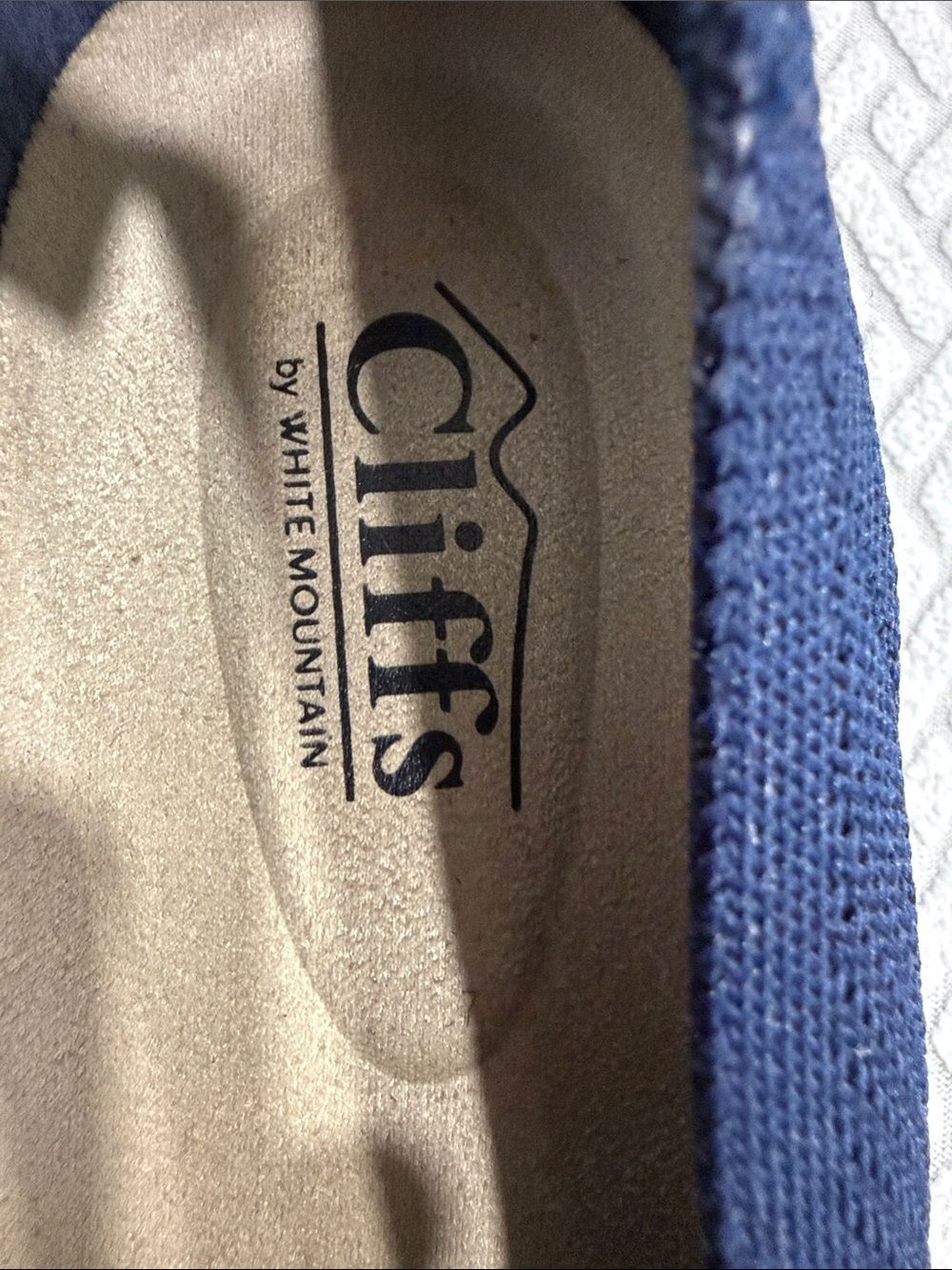 Cliffs by WHITE MOUNTAIN Navy Knit Slip-On Loafers Size 6.5 Chic Breathable - Picture 4 of 11